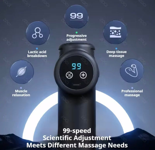 MuscleEase™ ProPulse 99-Level Deep Tissue Massage Gun — Fascia & Muscle Recovery Device