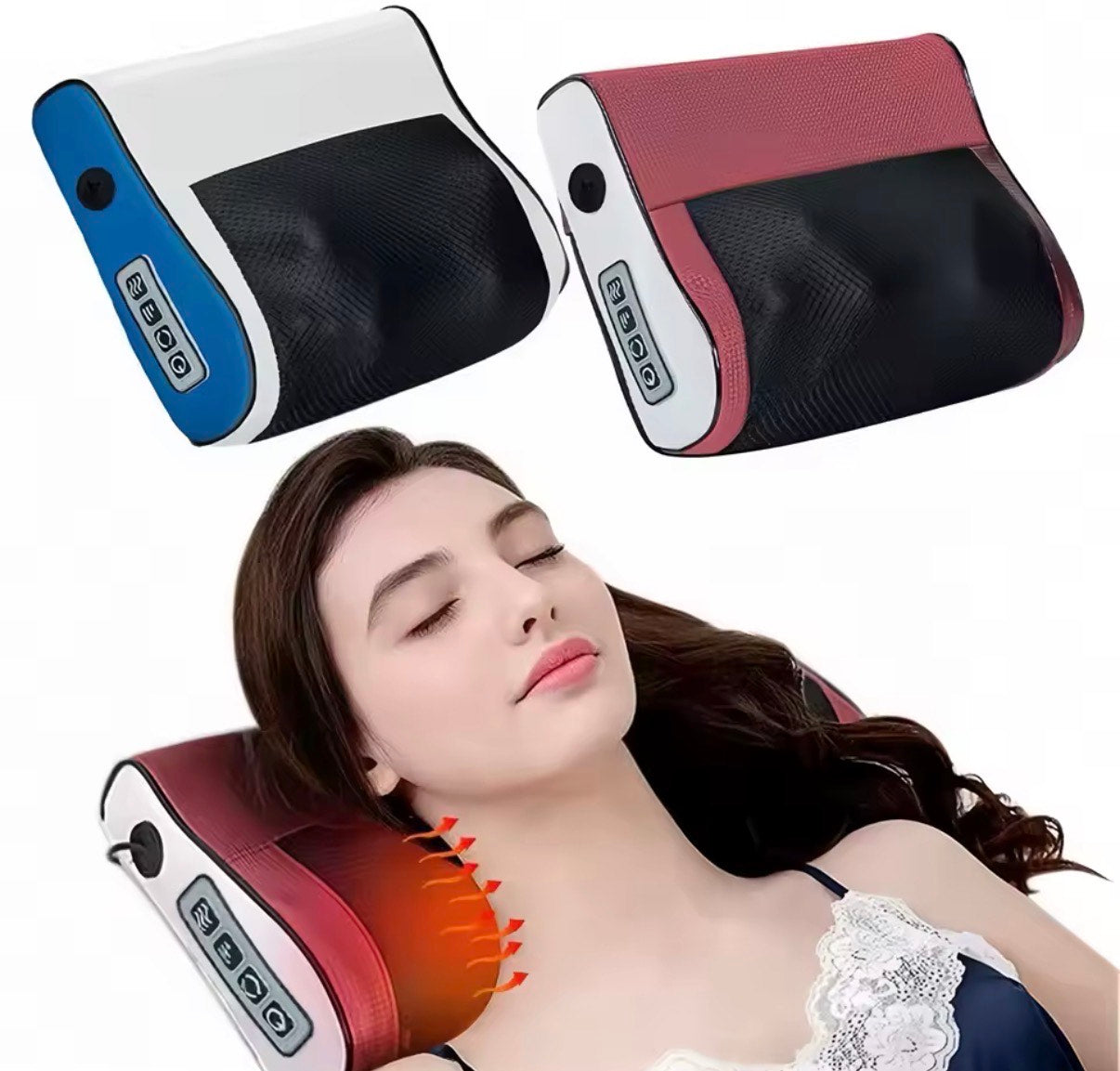 MuscleEase™ Flexi-Heat 6-Mode Neck & Shoulder Massager — Portable Deep-Kneading Hot Compress Device