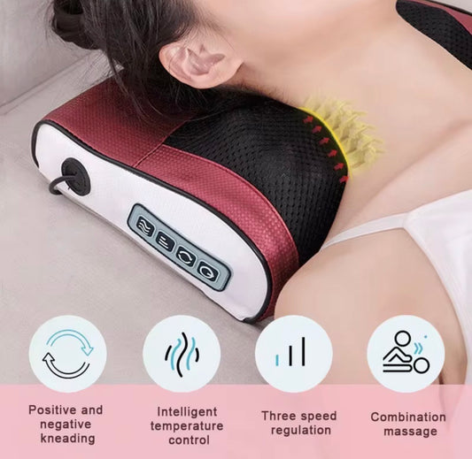 MuscleEase™ Flexi-Heat 6-Mode Neck & Shoulder Massager — Portable Deep-Kneading Hot Compress Device