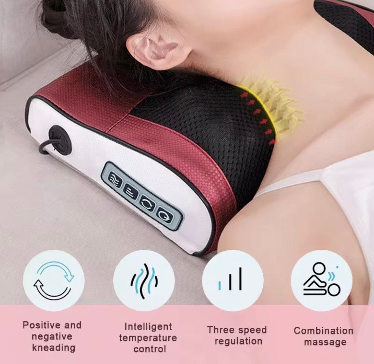MuscleEase™ Flexi-Heat 6-Mode Neck & Shoulder Massager — Portable Deep-Kneading Hot Compress Device