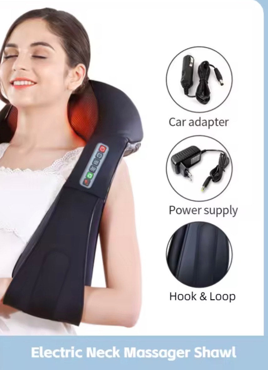 MuscleEase™ U-Relief Heated Massager — Deep Tissue Neck, Shoulder & Back Therapy Device