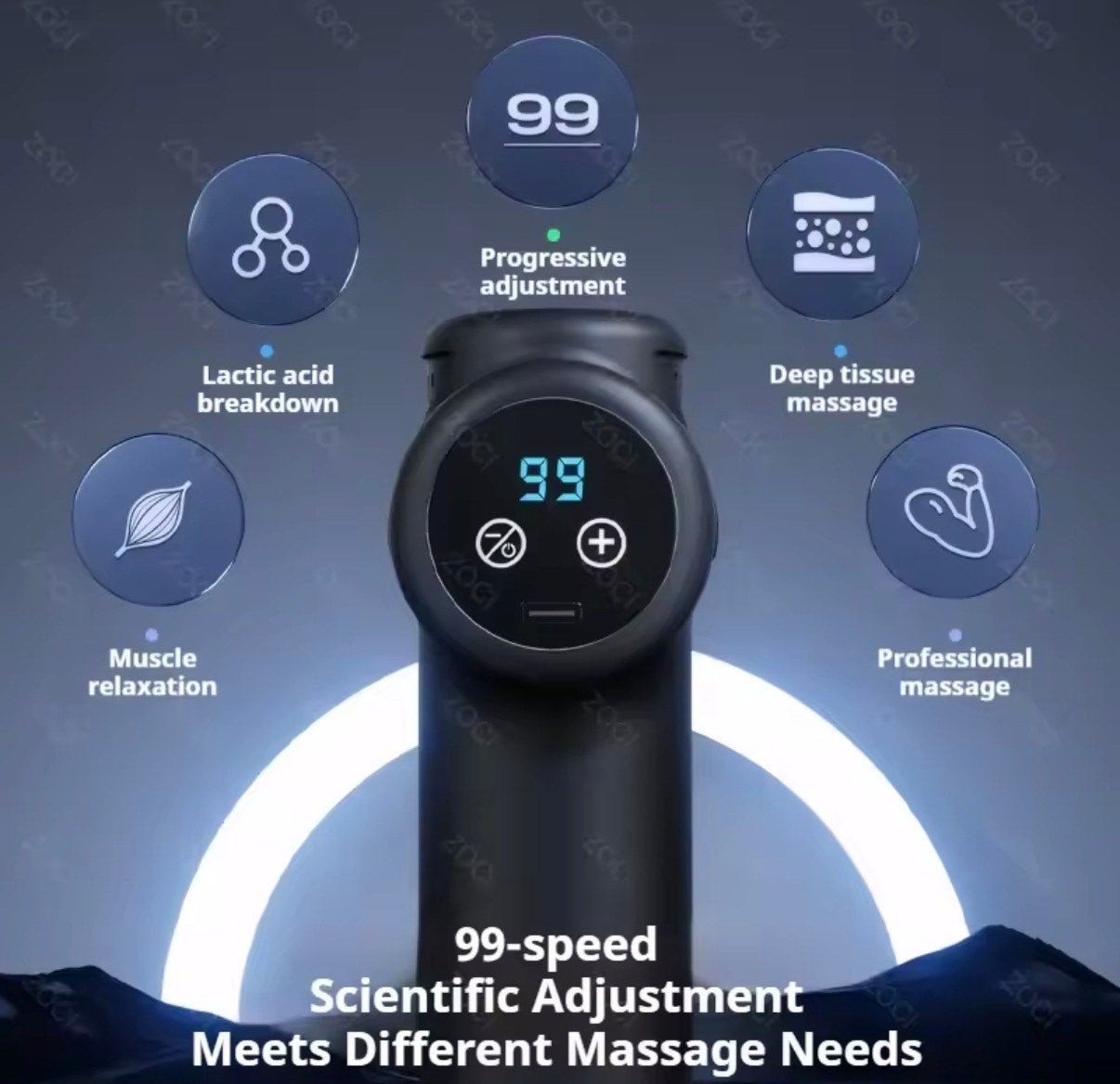 MuscleEase™ ProPulse 99-Level Deep Tissue Massage Gun — Fascia & Muscle Recovery Device