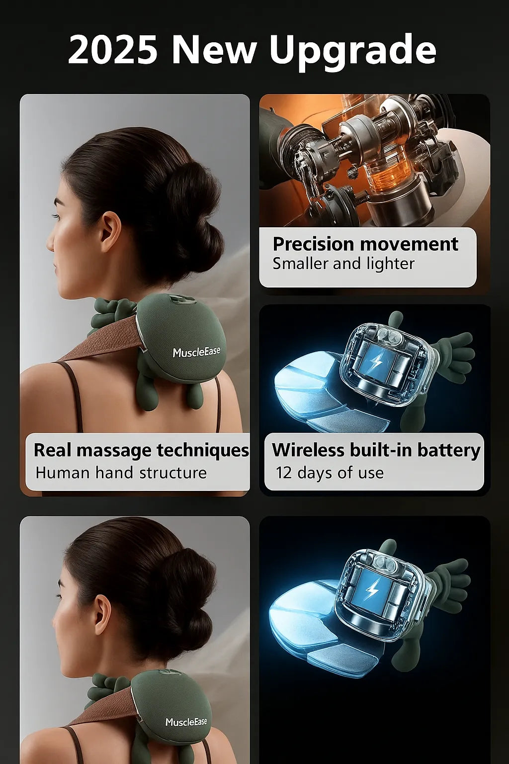 MuscleEase™ Advanced Heated Bionic Massager for Neck & Shoulders